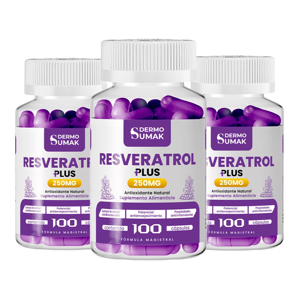 GENERICO - RESVERATROL PLUS 250MG DERMO SUMAK 3 UND