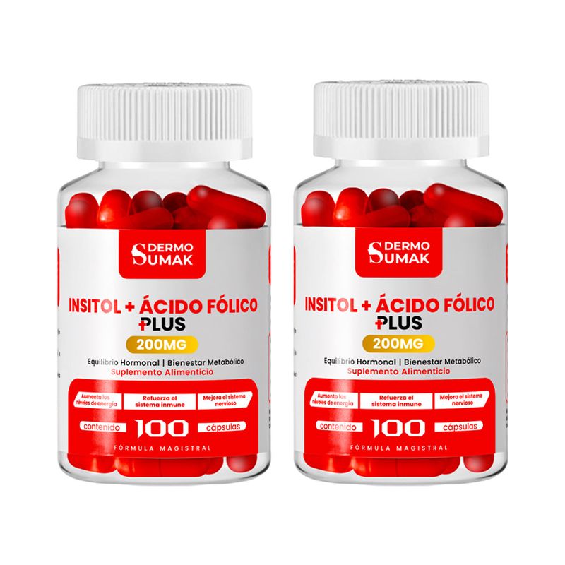 GENERICO - INOSITOL + ACIDO FOLICO 100 CAPSULAS DERMO SUMAK 2 UND