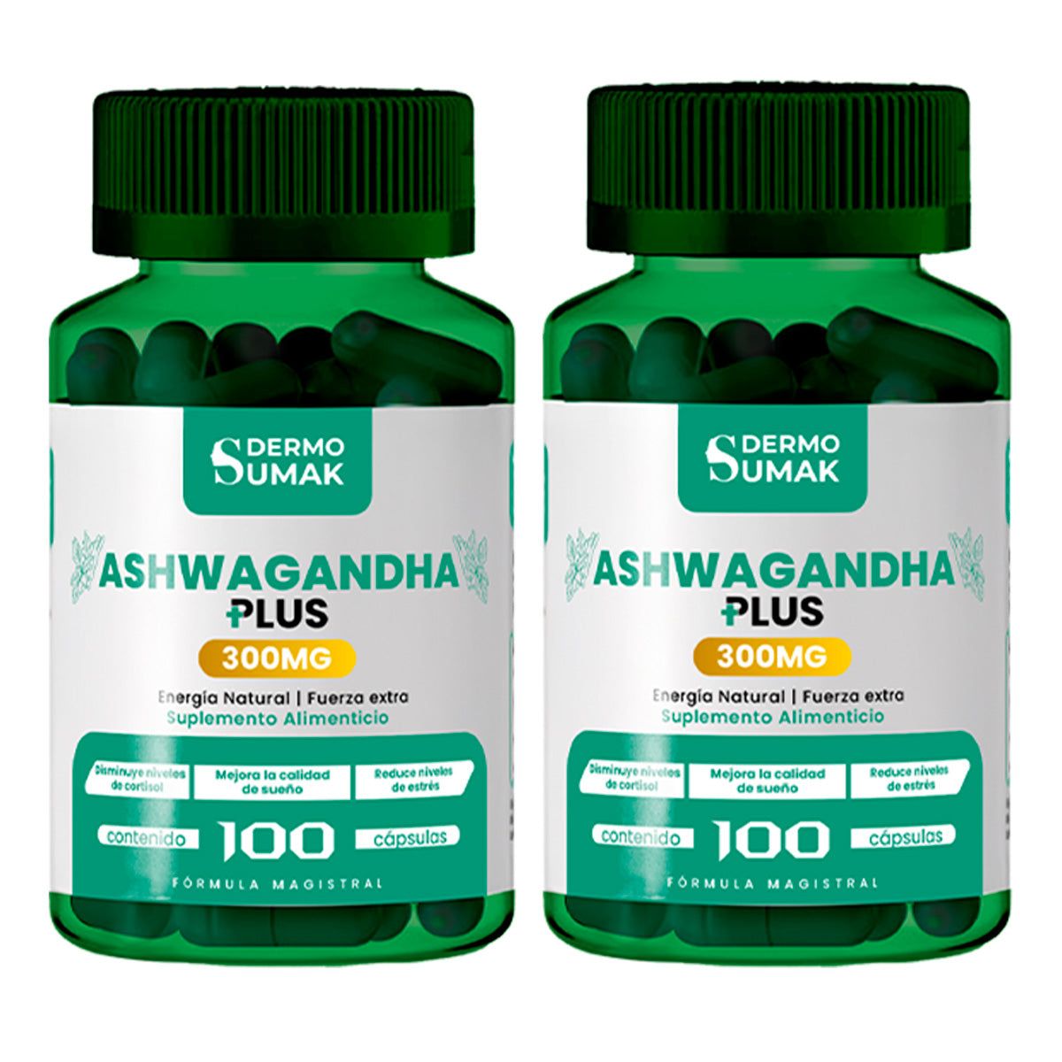 GENERICO - ASHWAGANDHA PLUS 100 CAPSULAS DERMO SUMAK 2 UND