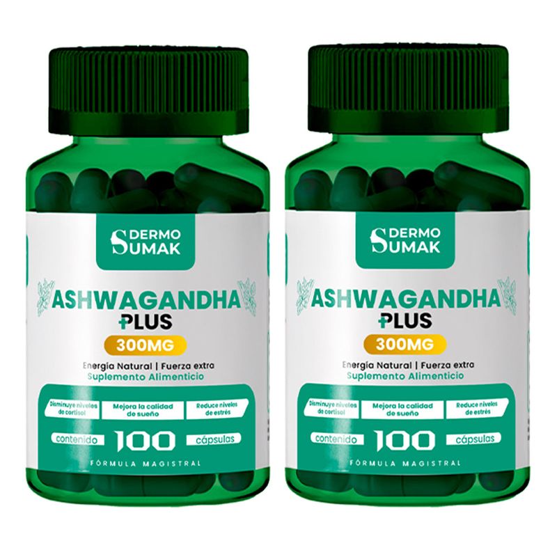 GENERICO - ASHWAGANDHA PLUS 100 CAPSULAS DERMO SUMAK 2 UND