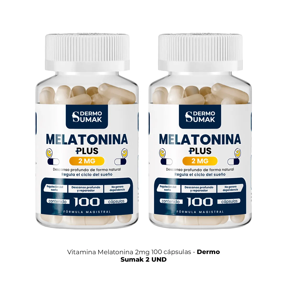 GENERICO - MELATONINA 2MG 100 CAPSULAS PLUS DERMO SUMAK 2 UND