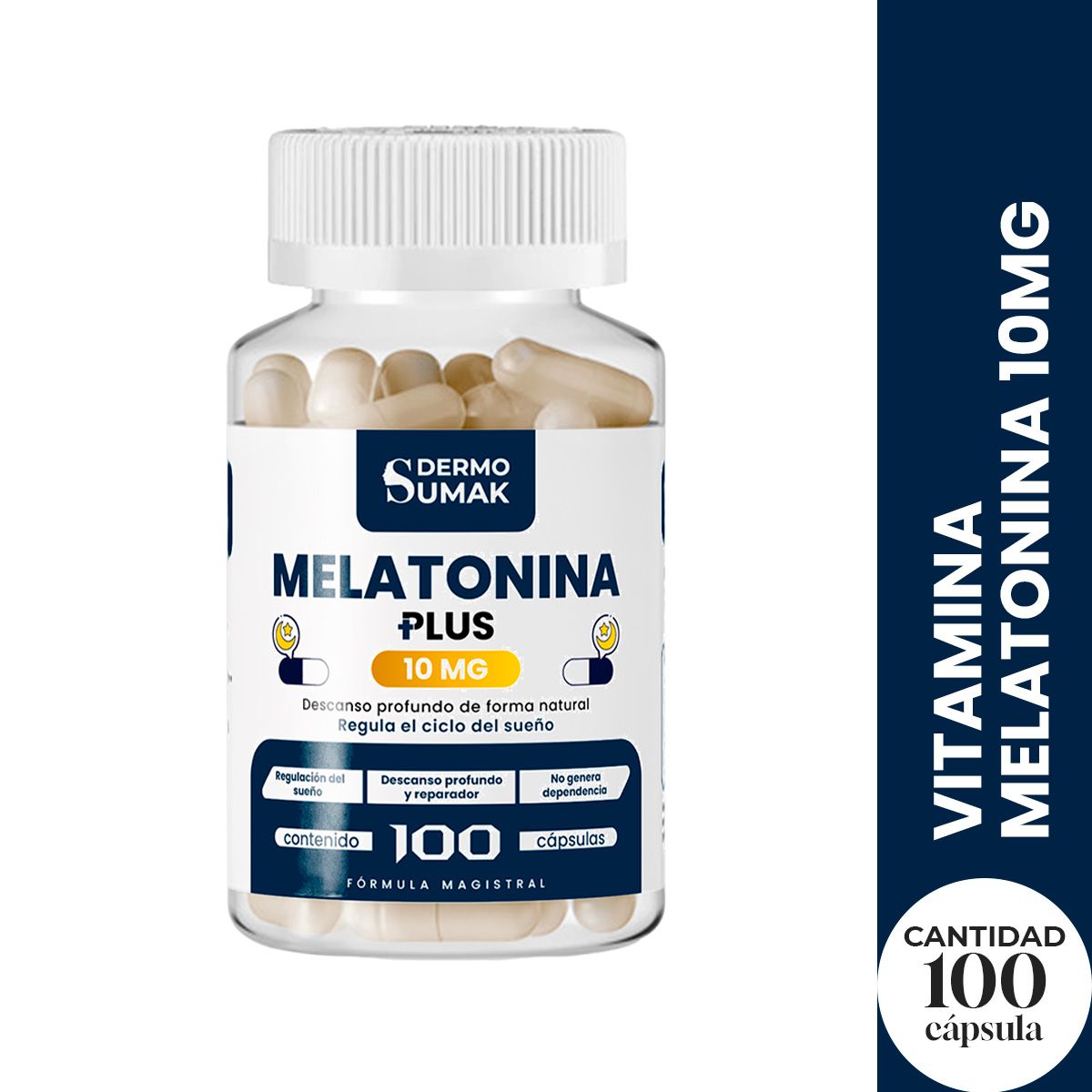 GENERICO - MELATONINA 10MG 100 CAPSULAS PLUS DERMO SUMAK