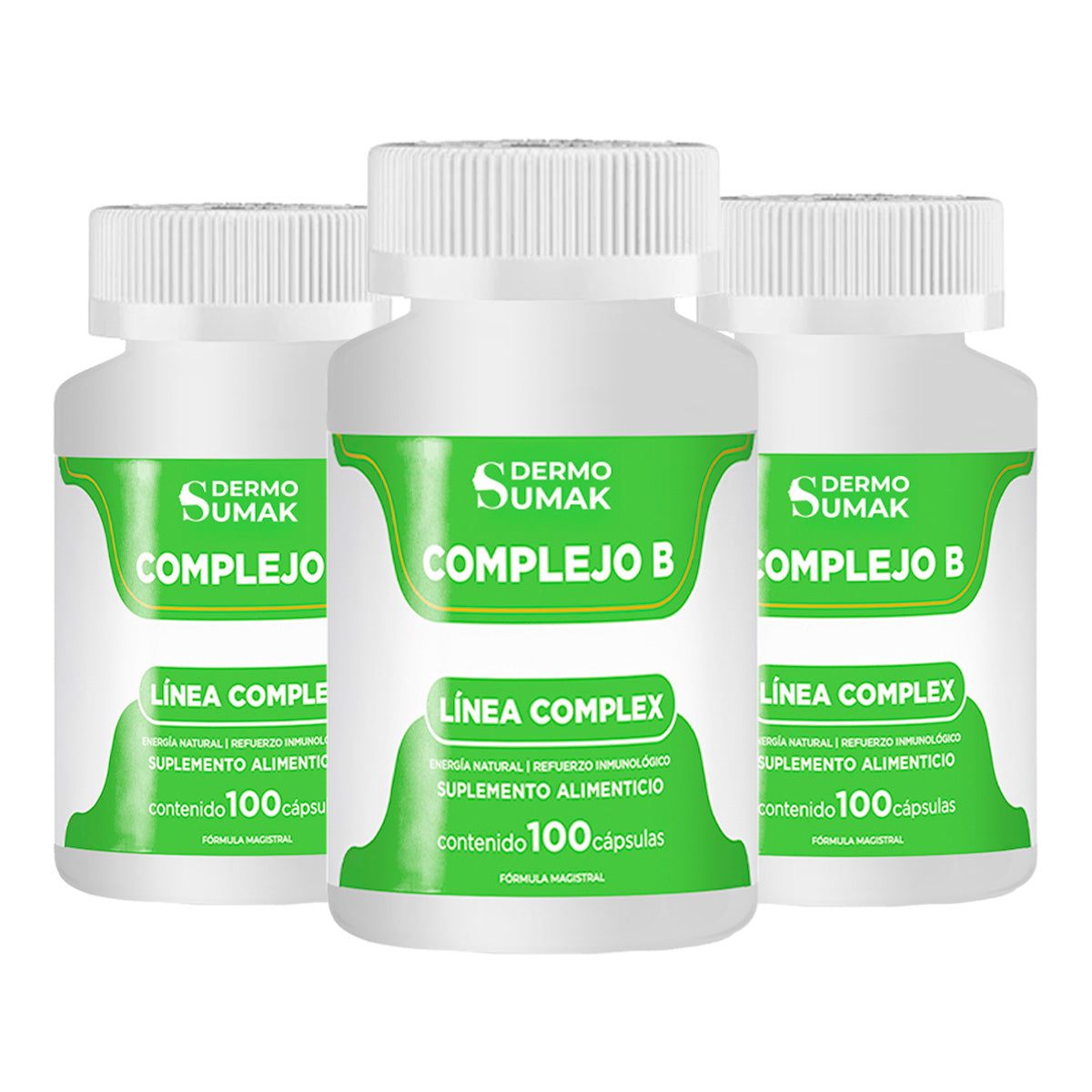 GENERICO - COMPLEJO B ENERGIA NATURAL 100 CAPSULAS DERMO SUMAK 3 UND