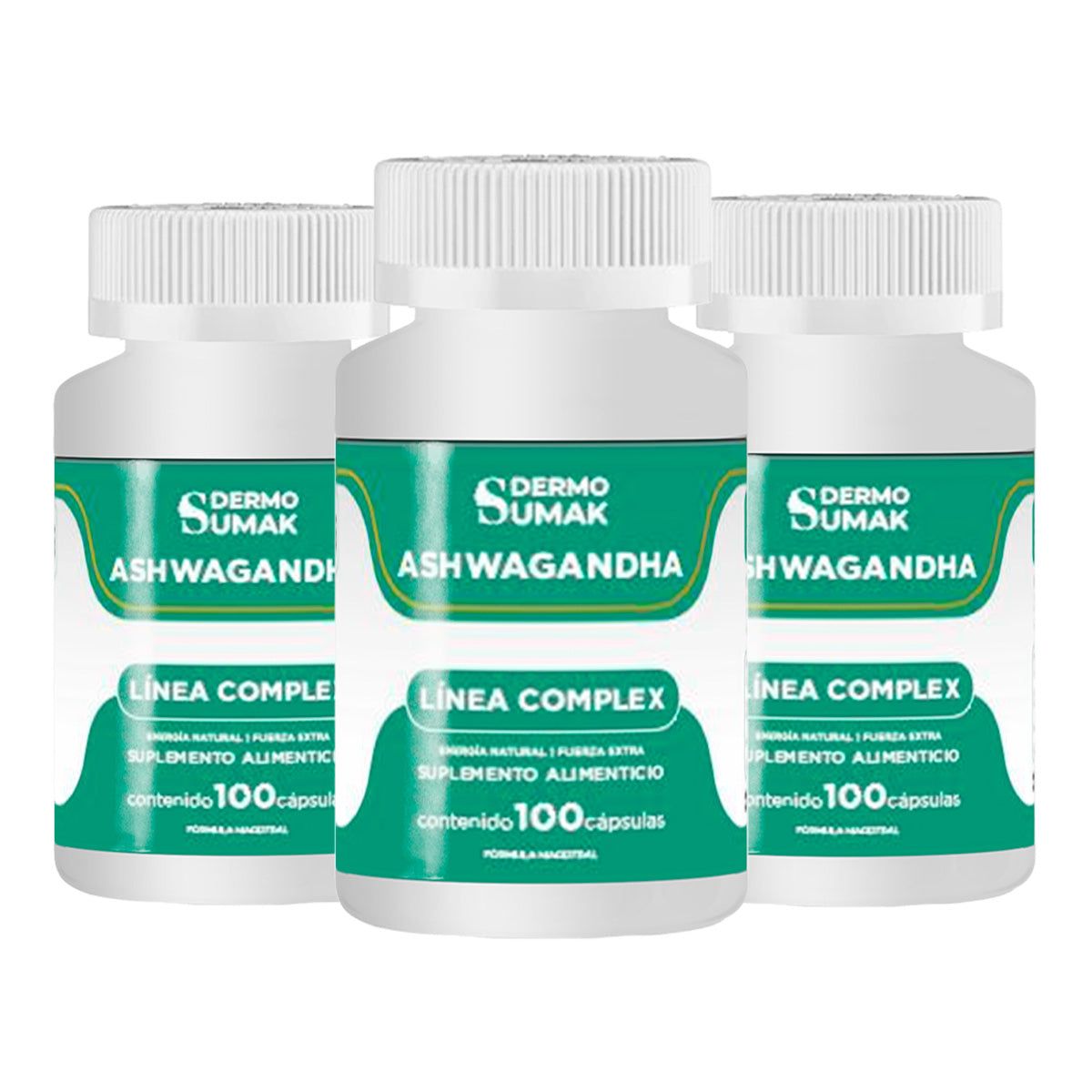 GENERICO - ASHWAGANDHA ENERGIA NATURAL 100 CAPSULAS DERMO SUMAK 3 UND