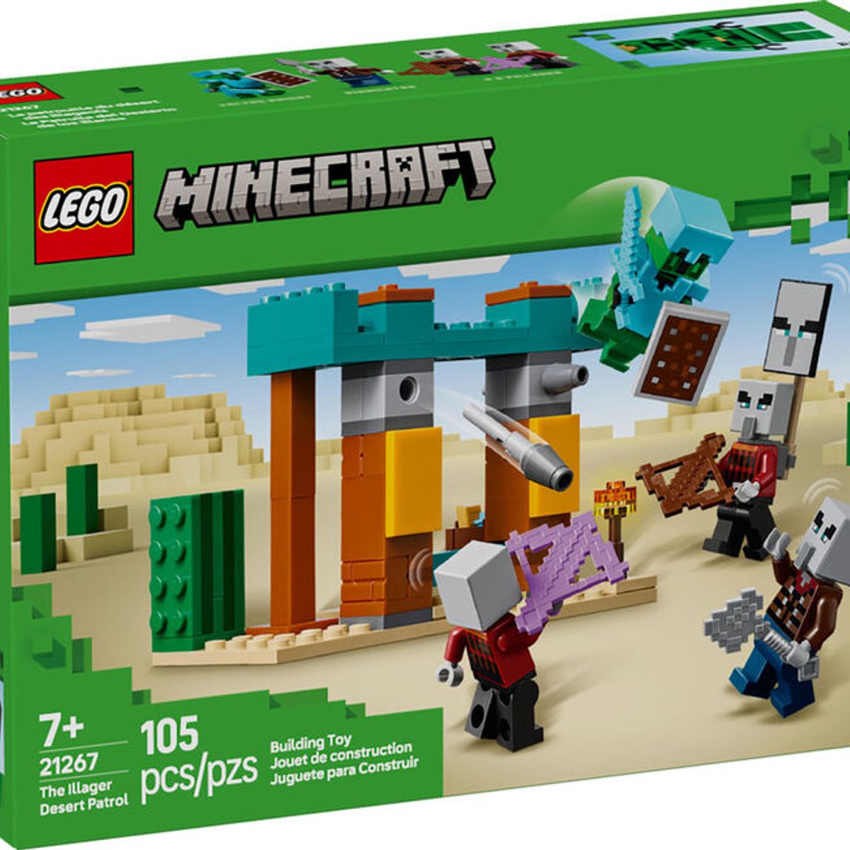 LEGO - LEGO Minecraft 21267  The Illager Desert Patrol (105 piezas)