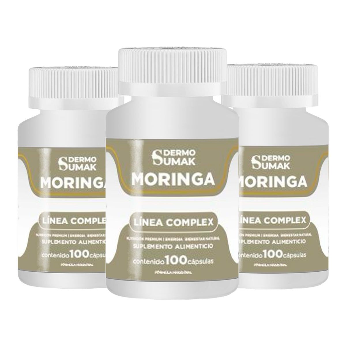 GENERICO - MORINGA ENERGIA NATURAL 100 CAPSULAS DERMO SUMAK 3 UND