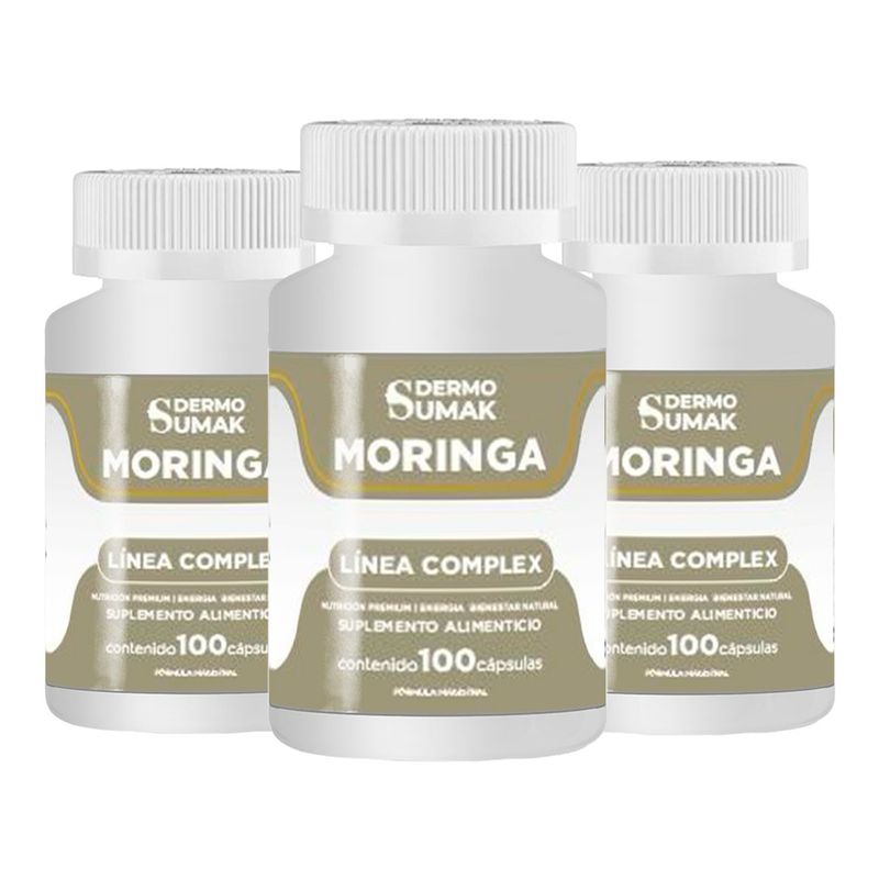 GENERICO - MORINGA ENERGIA NATURAL 100 CAPSULAS DERMO SUMAK 3 UND