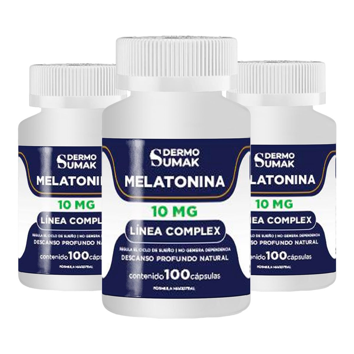 GENERICO - MELATONINA 10MG 100 CAPSULAS COMPLEX DERMO SUMAK 3 UND