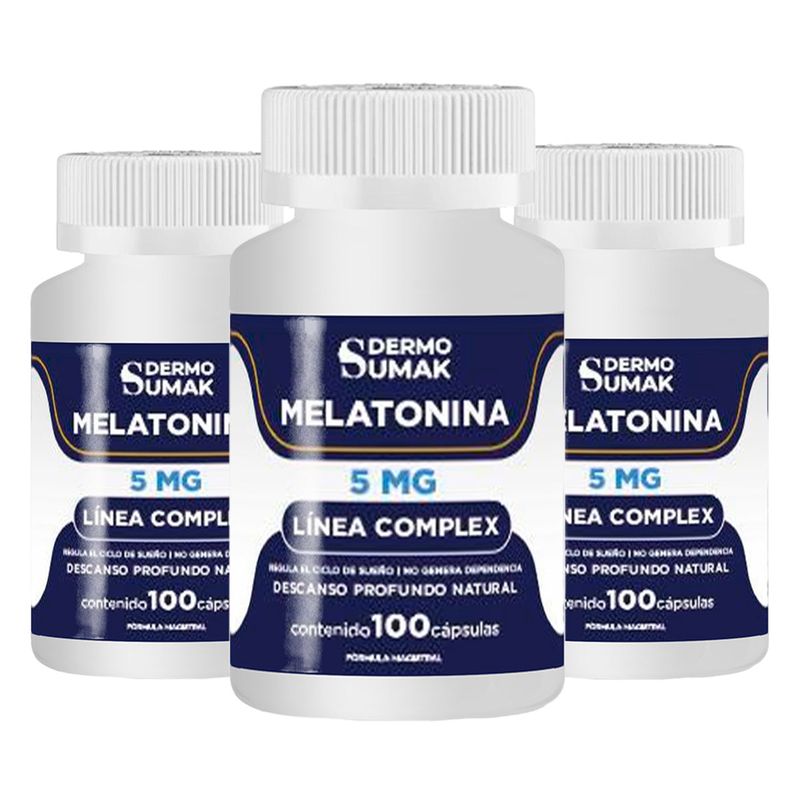 GENERICO - MELATONINA 5MG 100 CAPSULAS COMPLEX DERMO SUMAK 3 UND
