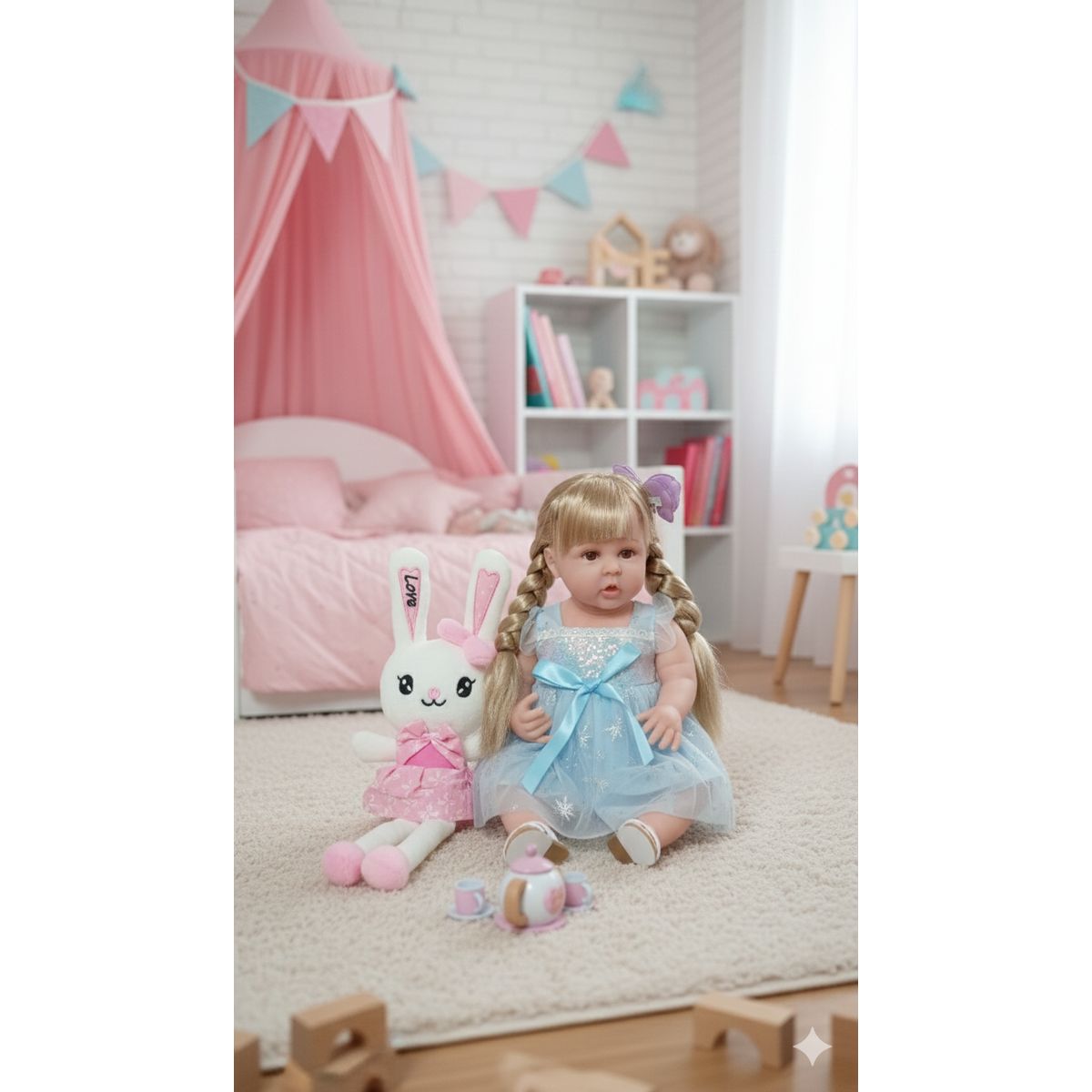 GENERICO - Muñeca Con Vestido Azul