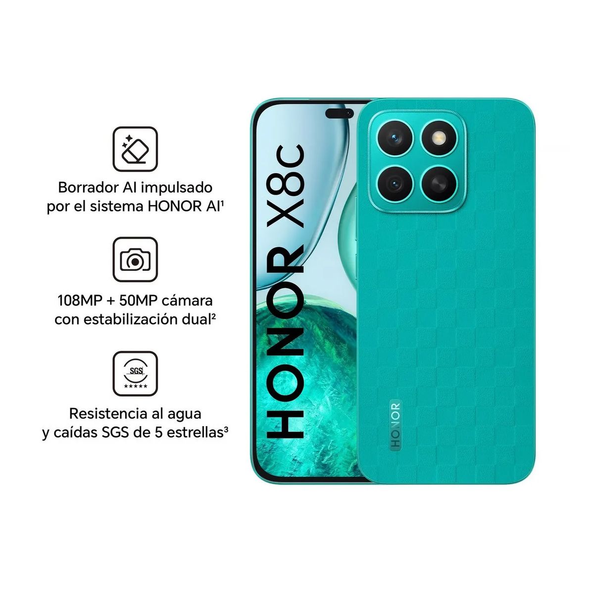 HONOR - HONOR X8C 8GB RAM+256GB VERDE - ENTREGA INMEDIATA