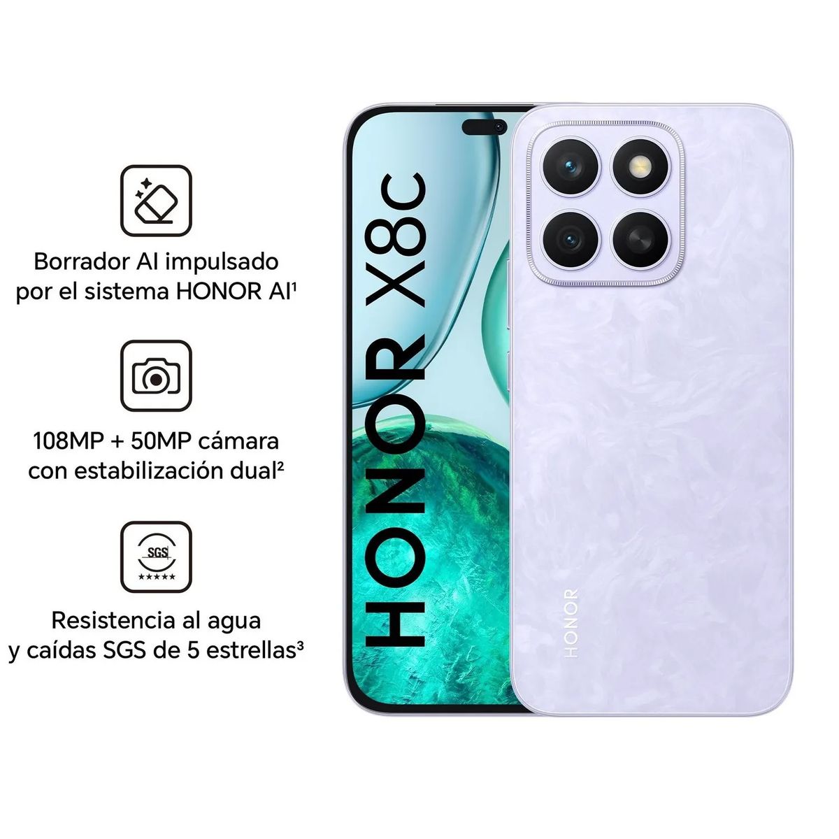 HONOR - HONOR X8C 8GB RAM+256GB MORADO - ENTREGA INMEDIATA
