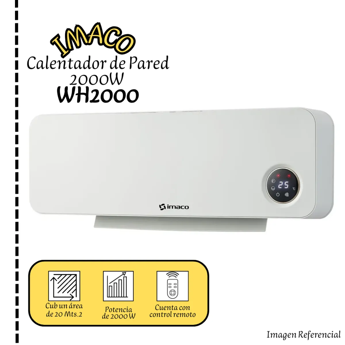 IMACO - Calentador de Pared Imaco Con Control WH2000