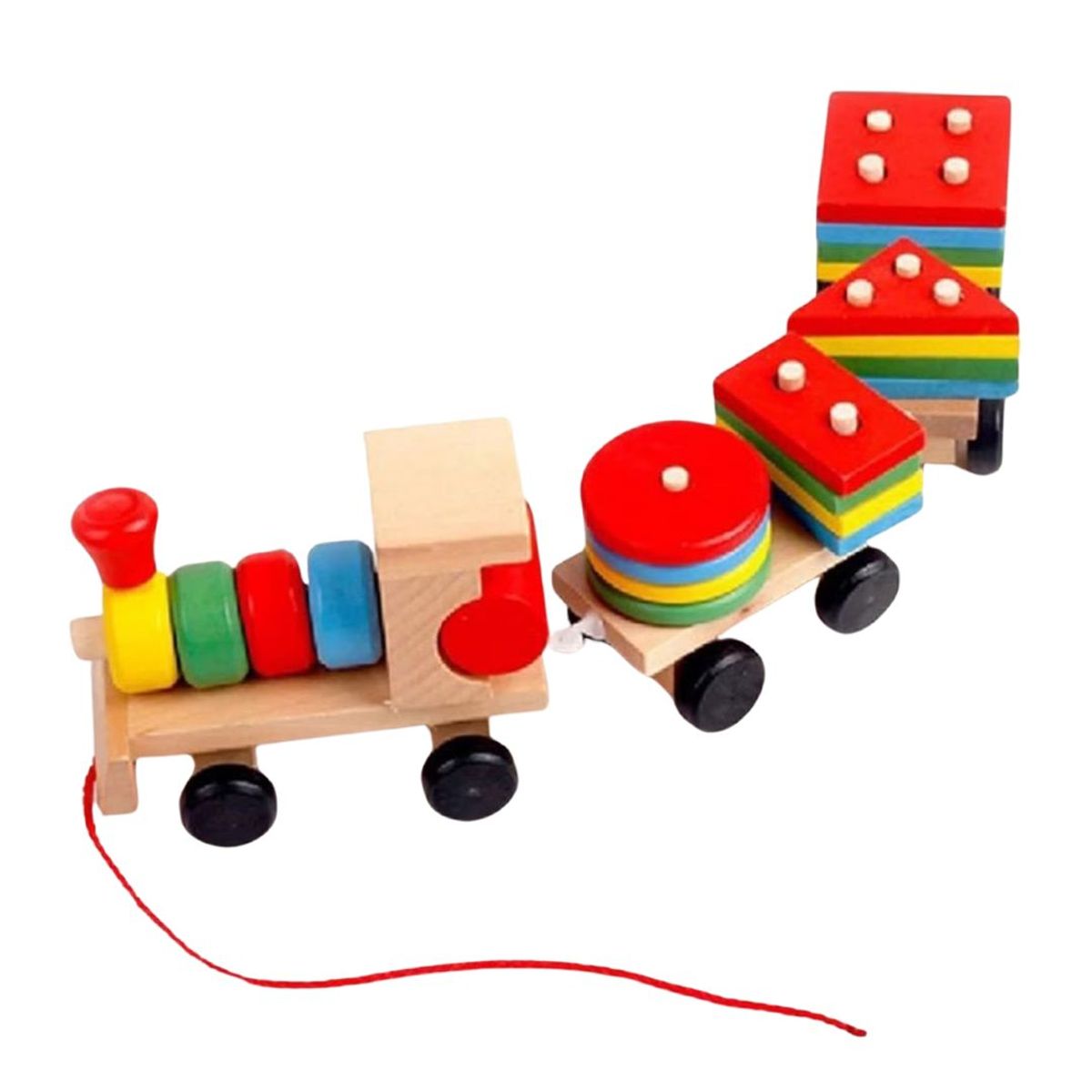 GENERICO - Tren Didáctico Geométrico Colorido Grande