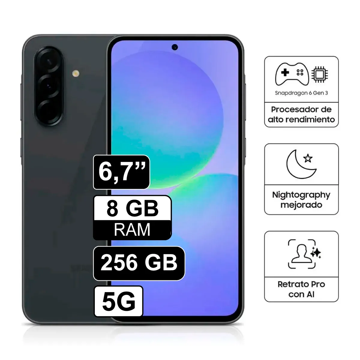 SAMSUNG - Celular Samsung Galaxy A26 5G 256GB - 8GB RAM Negro