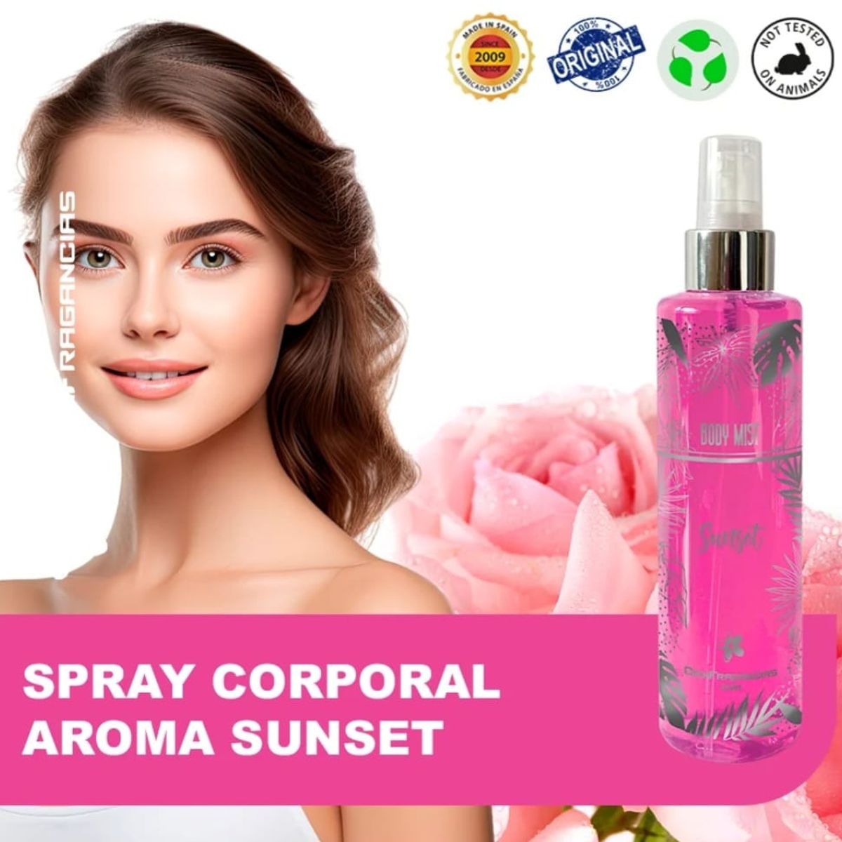 CIEN FRAGANCIAS - BODY MIST VEGANO SUNSET FLORAL CIENFRAGANCIAS CIEN ESENCIAS 200ML