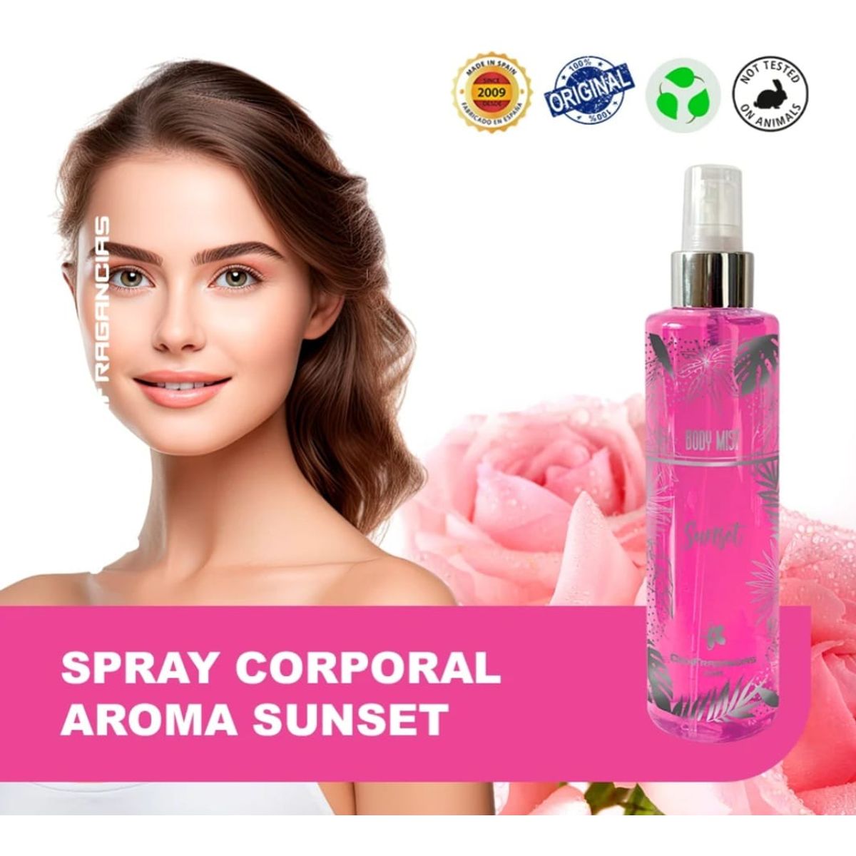 CIEN FRAGANCIAS - BODY MIST VEGANO SUNSET FLORAL CIENFRAGANCIAS CIEN ESENCIAS 200ML