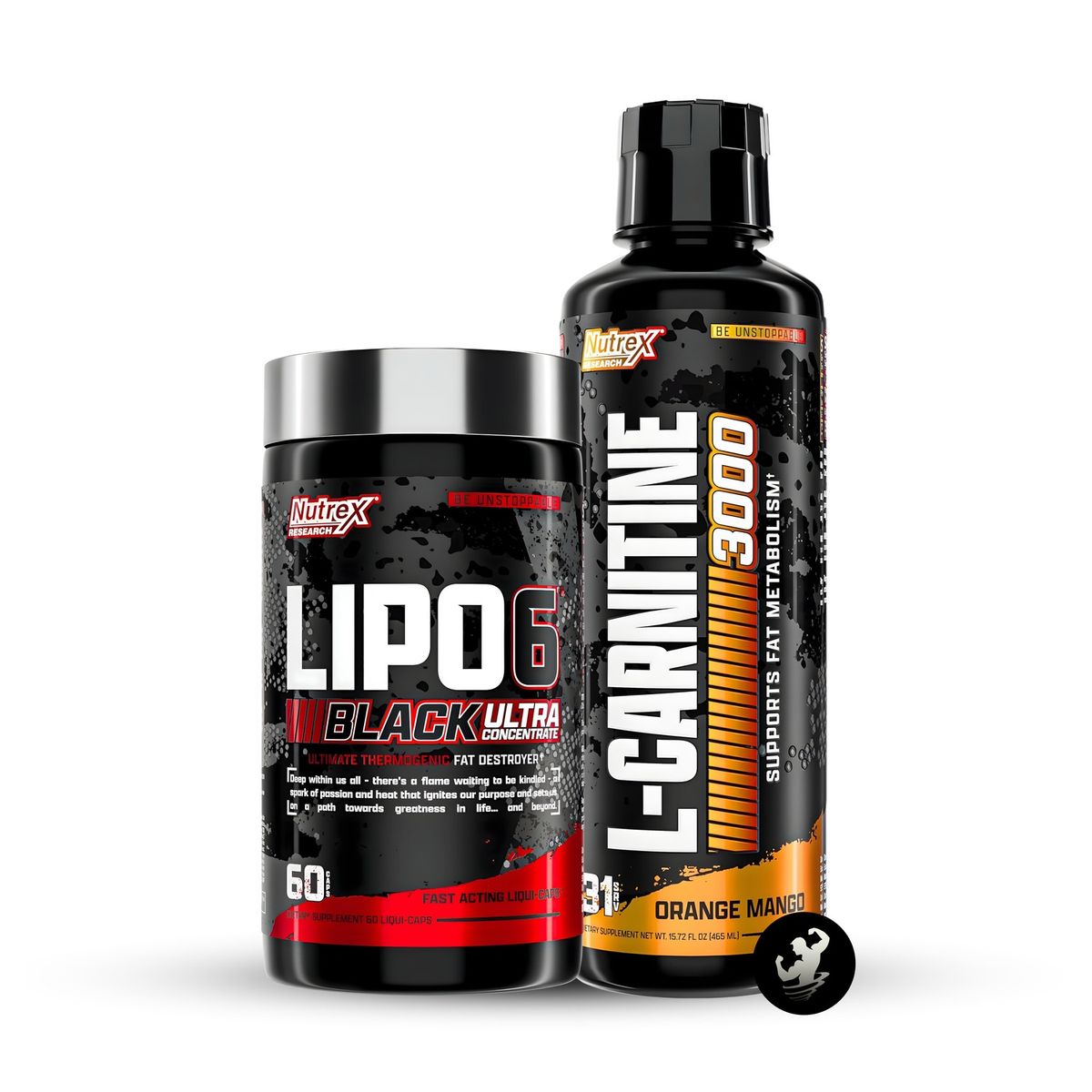 NUTREX RESEARCH - Pack Lipo 6 Black Ultra Concentrate 60 caps + L-Carnitina 3000