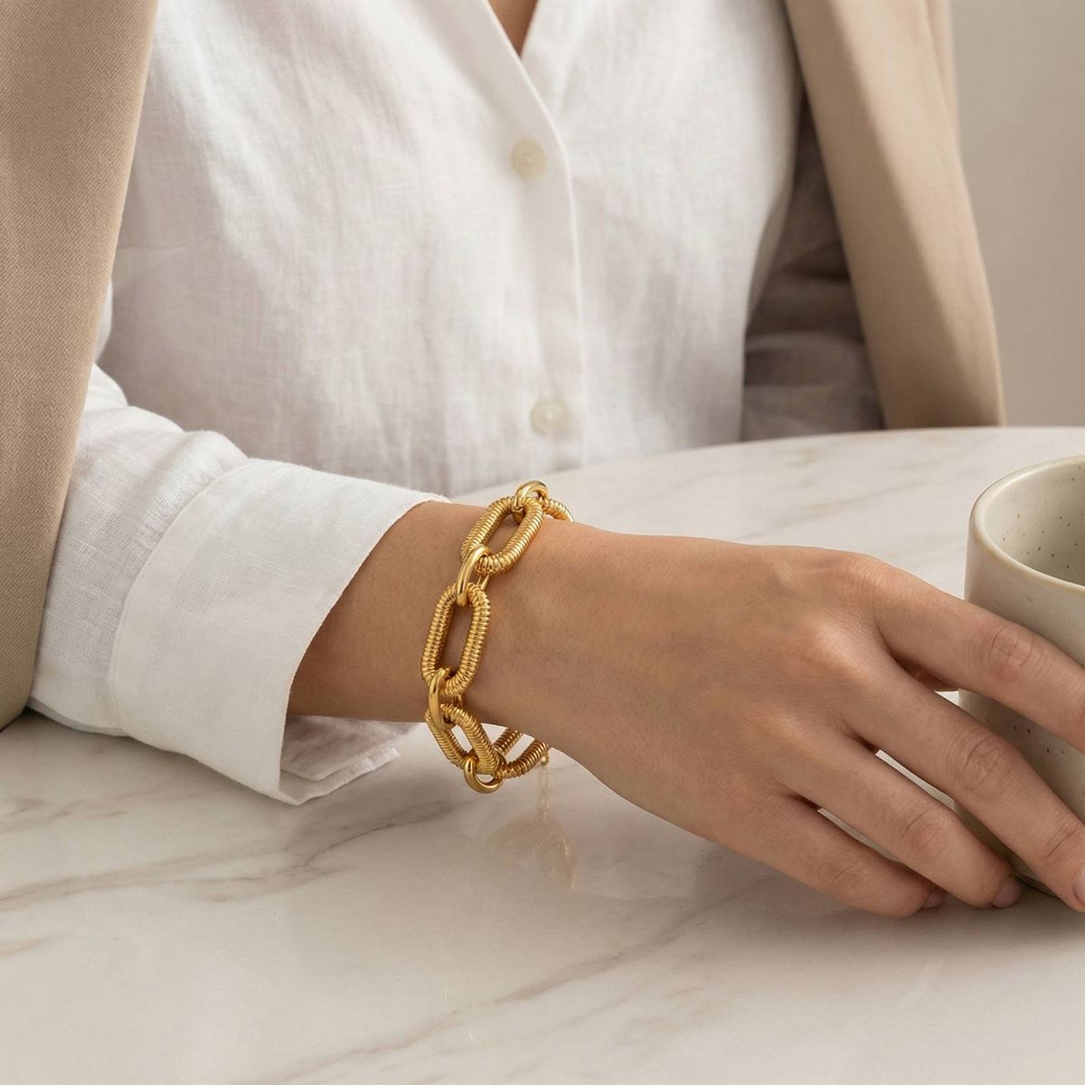 GENERICO - Pulsera Alondra enchapada en oro 18k Waterproof para mujer