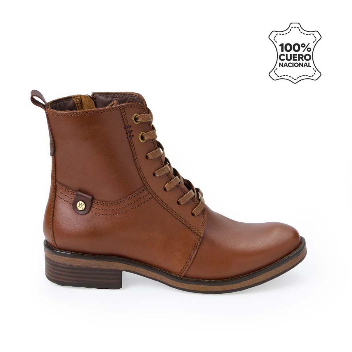 VIALE - Botín Derby Casual RUSSO-2501 Madera Viale Cuero