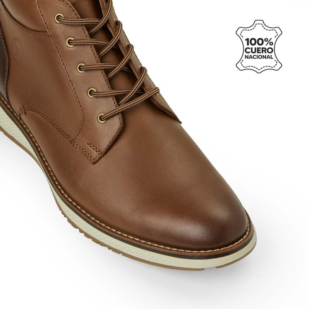 VIALE - Botín Derby Casual ANGELO-2535 Toffe Viale Homme Cuero