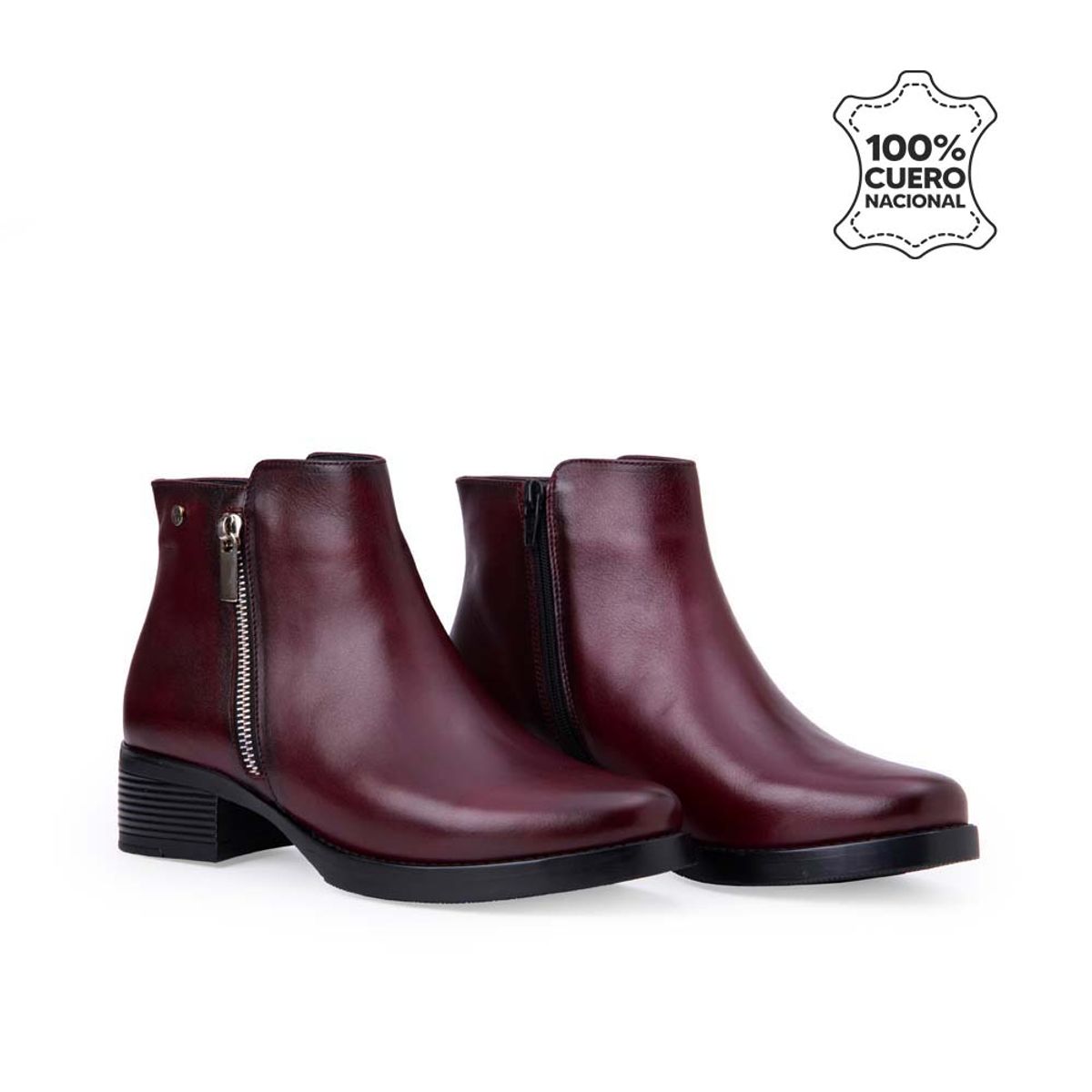 VIALE - Botín Jodhpur Casual SOFI-2543 Cherry Viale Cuero