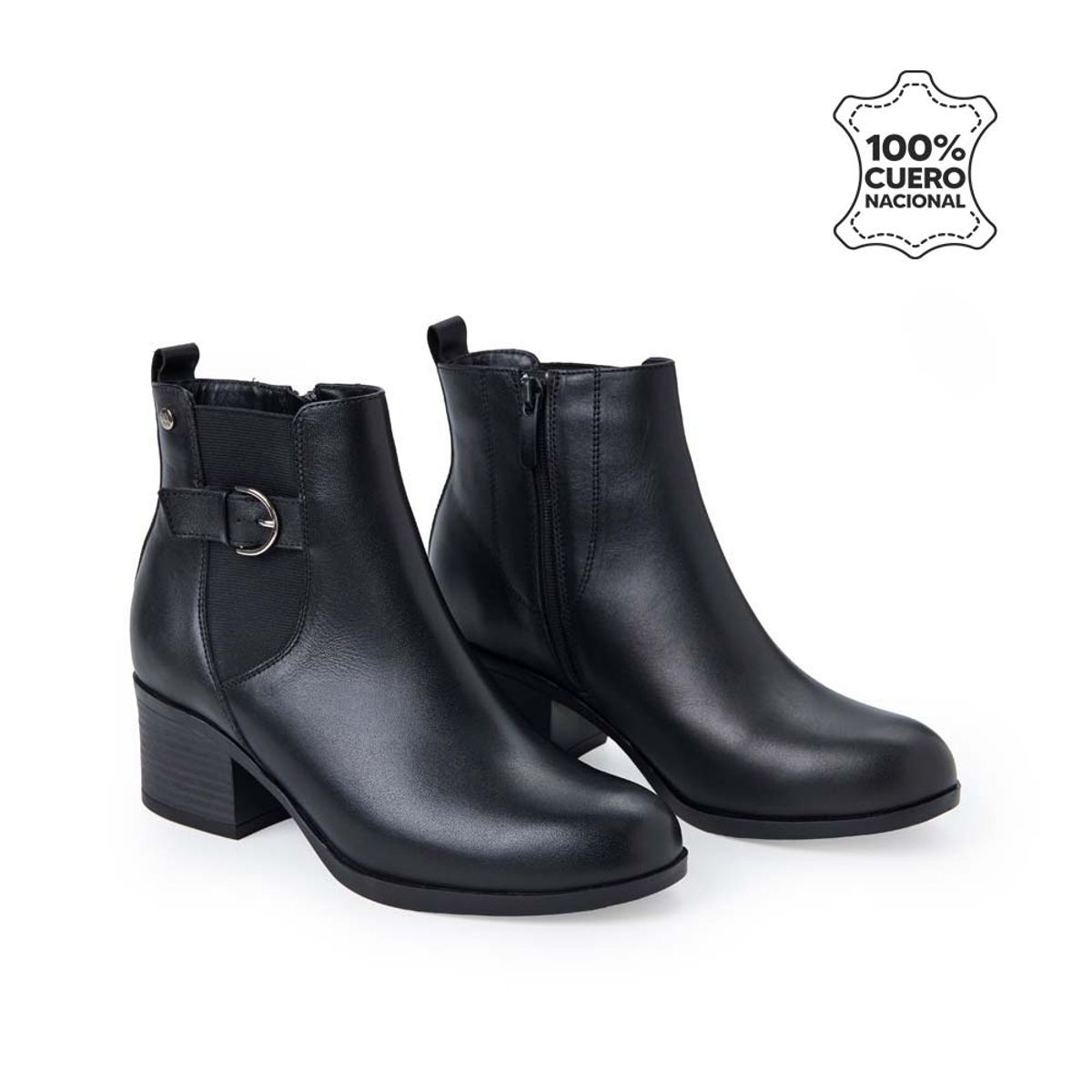 VIALE - Botín Jodhpur Casual FER-2503 Negro Viale Cuero