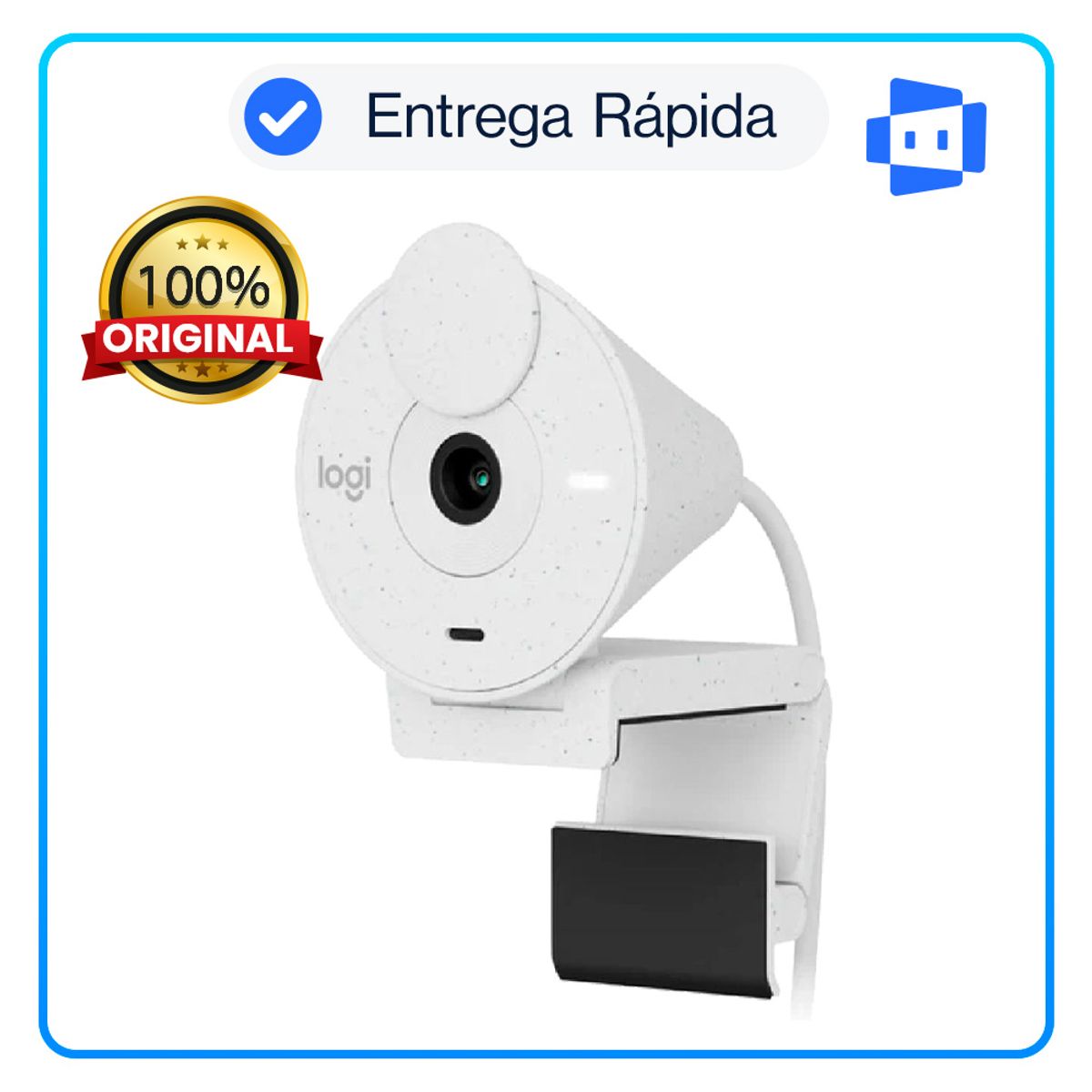 LOGITECH - Cámara web Logitech Brio 300 FHD 1080p USB-C White