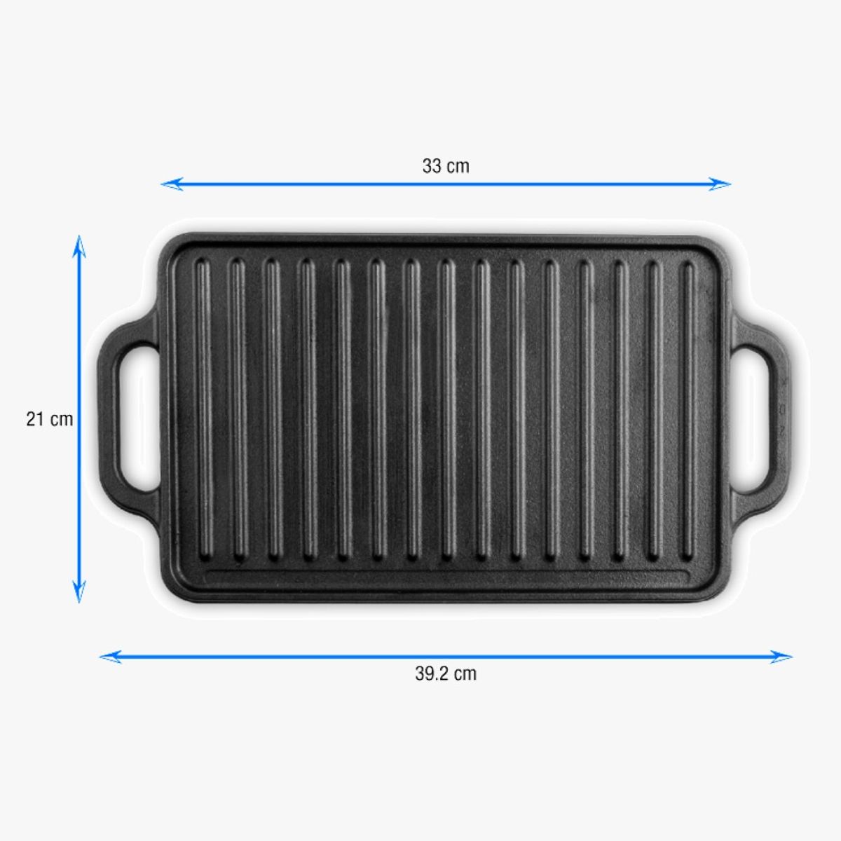 VICTORIA - Plancha Asadora Curada Reversible Rectang21X33 Cm AsaHierro - Victoria