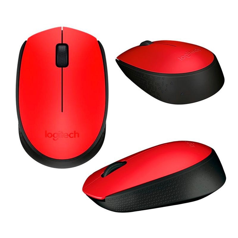 LOGITECH - MOUSE INALAMBRICO LOGITECH M170  ROJO