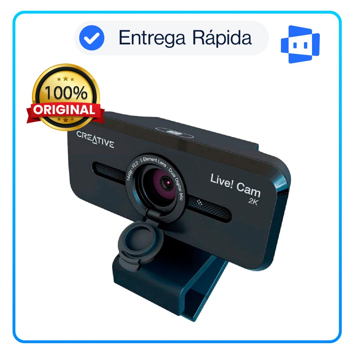 CREATIVE - Cámara Creative Live Cam Sync V3 2K QHD  Negro