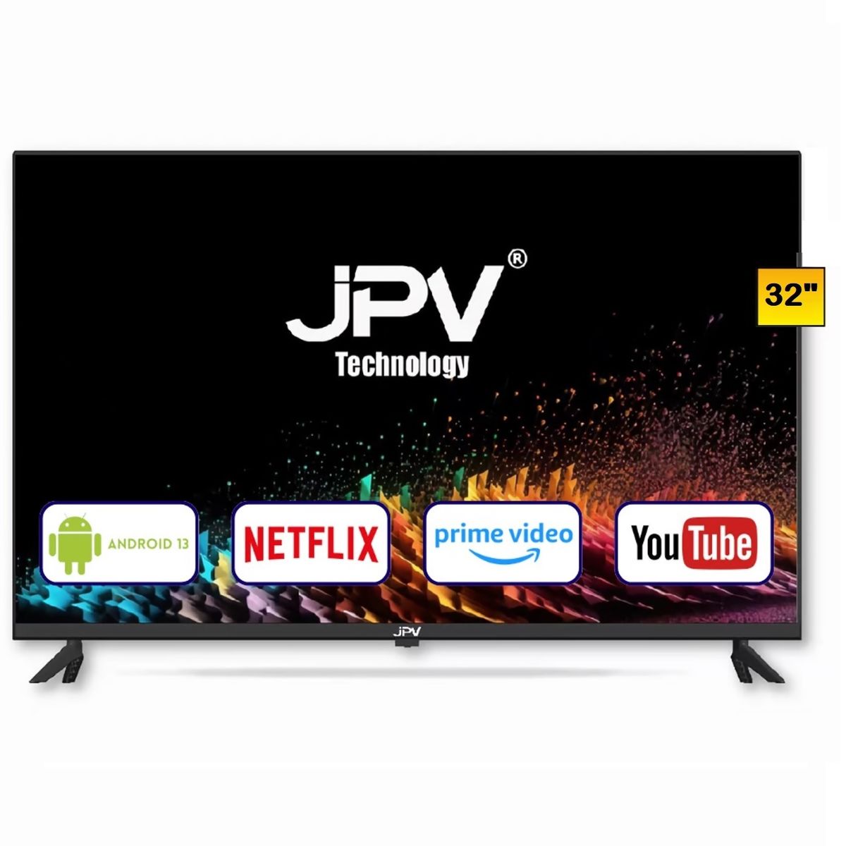 JPV - Televisaor de 32" Smart Android 14 marca JPV. FR32H25ASPE