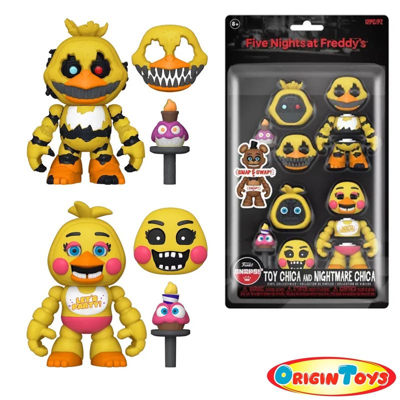FUNKO - FNAF - SNAPS - TOY CHICA AND NIGHTMARE CHICA