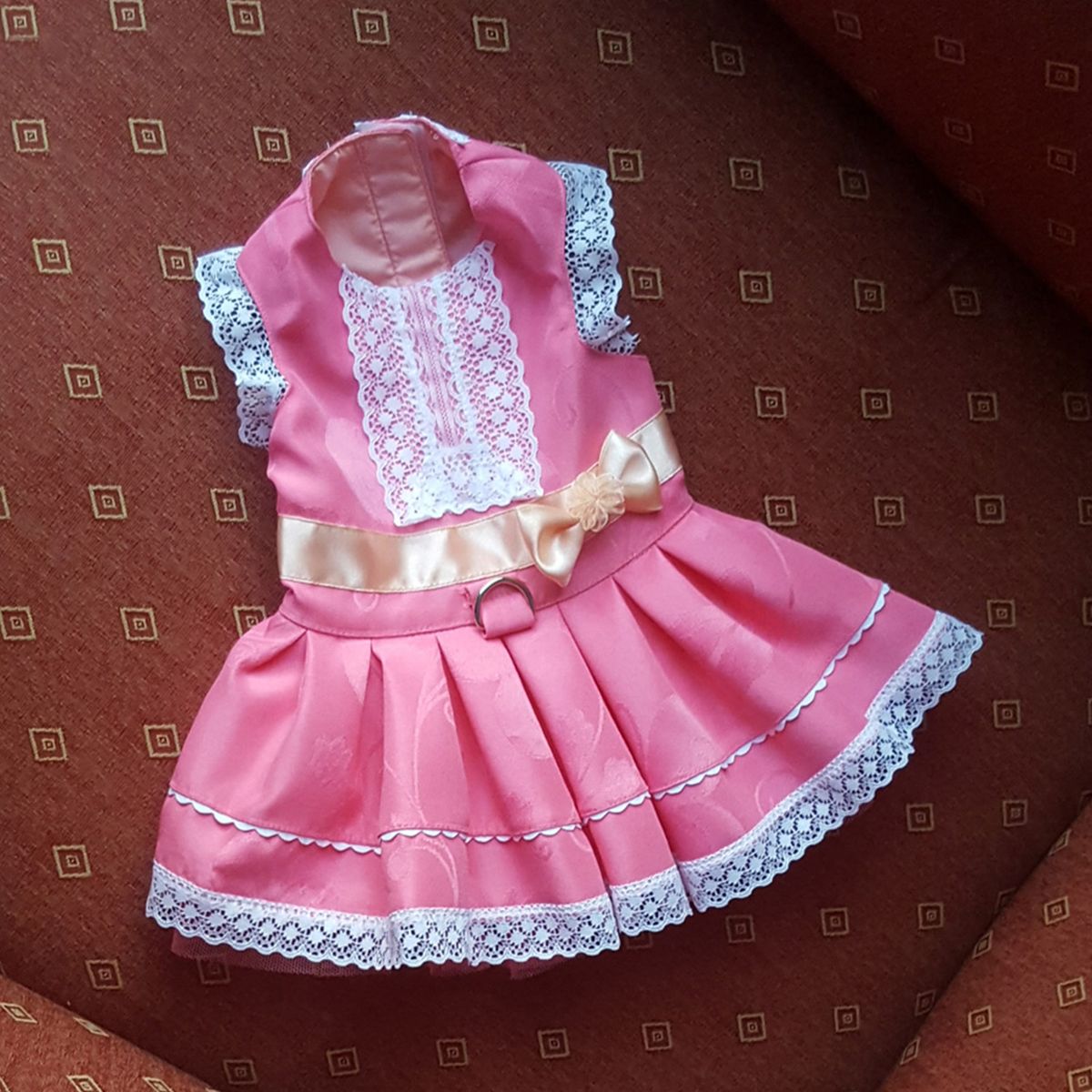 GENERICO - VESTIDO ROSADO DULCE Y LACE COLOR ROSADO TALLA XXS