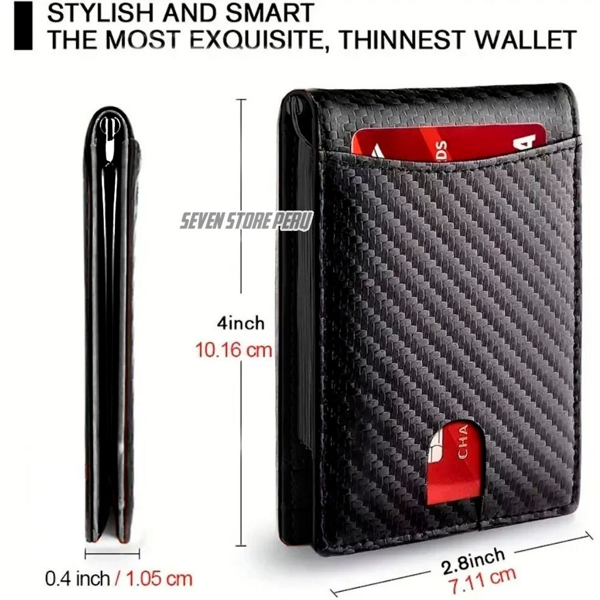 GENERICO - Billetera Antirobo Sistema Rfip con Clip Metalico