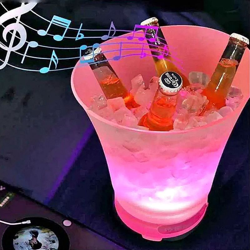 GENERICO - Parlante Hielera con Bluetooth USB 7 colores de 5L