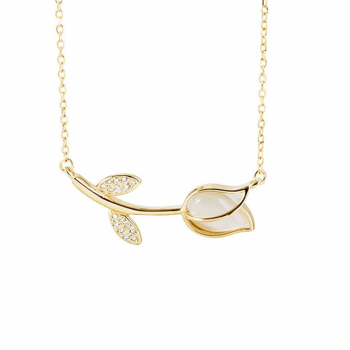 GENERICO - Collar Tulipán Dorado para mujer