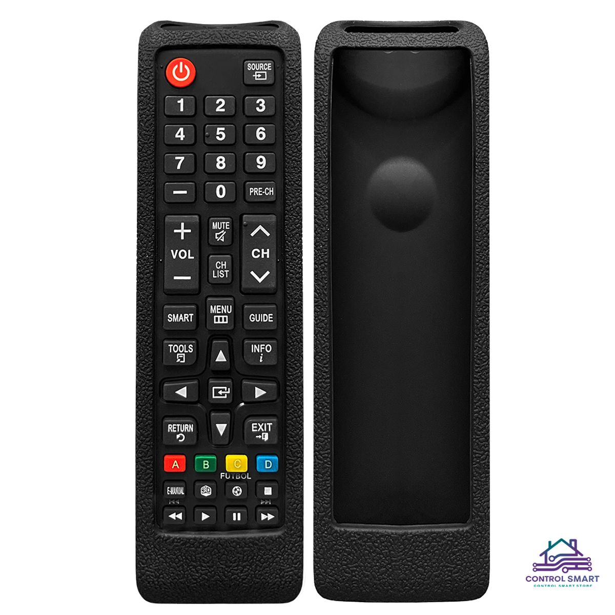 CASE - Funda de Silicona Protectora para Control Remoto Samsung Smart  Negro