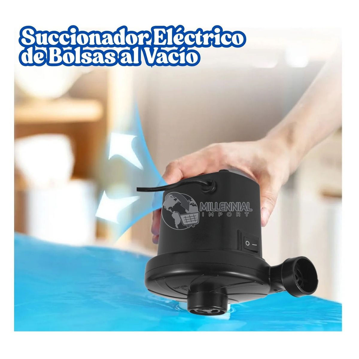GENERICO - Succionador de Aire Eléctrico para Bolsas al Vacio + Inflador Eléctrico Portátil - 2 en 1