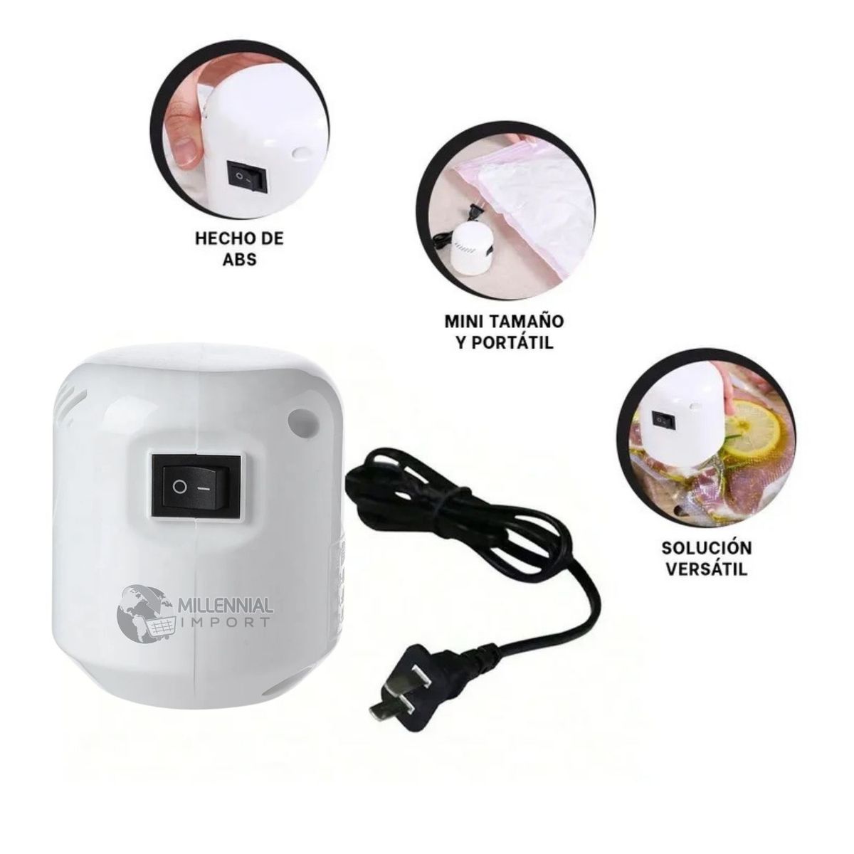 GENERICO - Succionador Aspirador De Aire Eléctrico para Bolsa