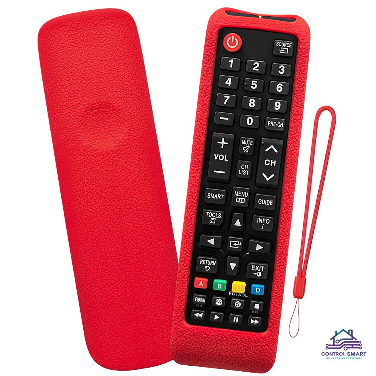 CASE - Funda de Silicona Protectora para Control Remoto Samsung Smart  Rojo