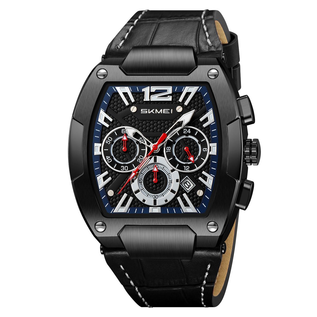 SKMEI - Reloj Skmei 9357 3 Diales y Cronómetro Correa de cuero Caballero