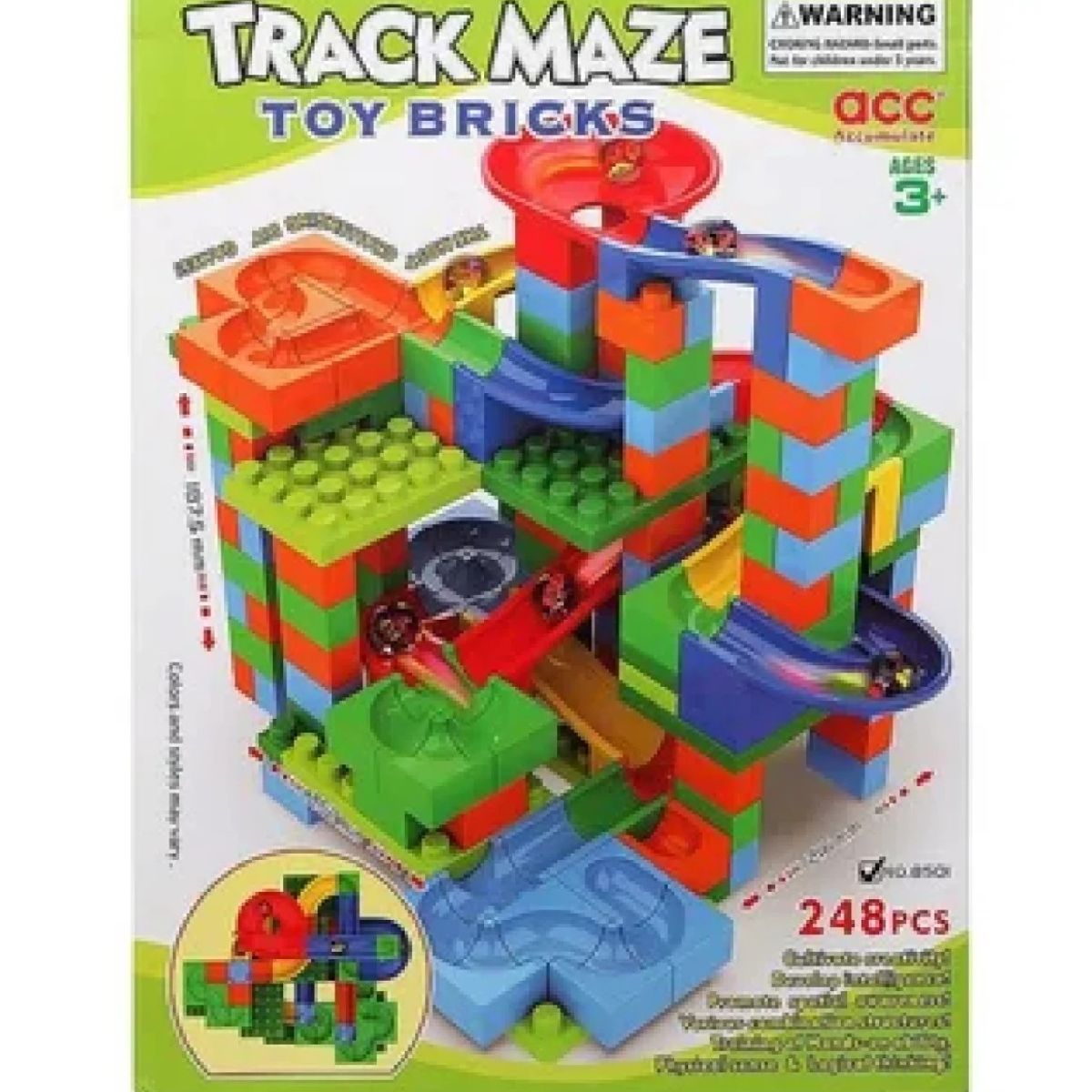 GENERICO - JUEGO DE BLOQUE DE CONSTRUCCION TRACK MAZE 248 PIEZAS