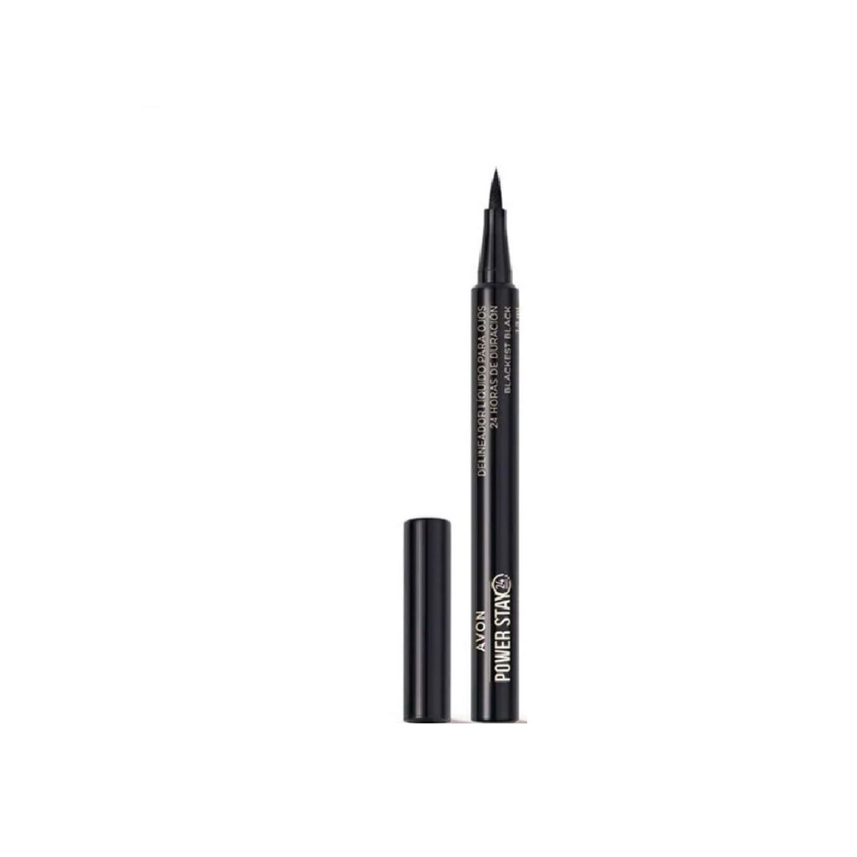 AVON - Delineador Liquido para Ojos Blackest Black Power Stay