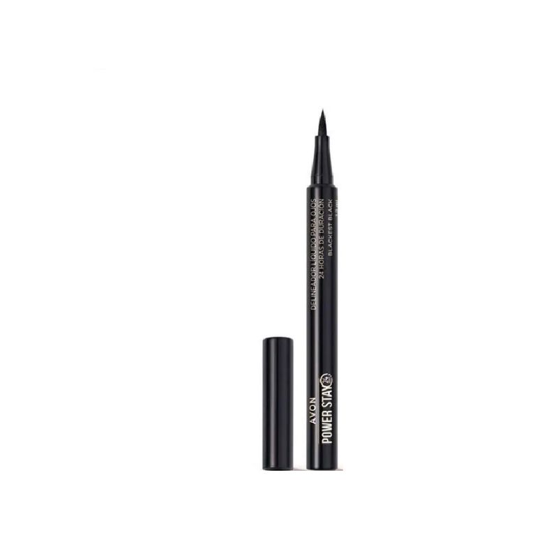AVON - Delineador Liquido para Ojos Blackest Black Power Stay