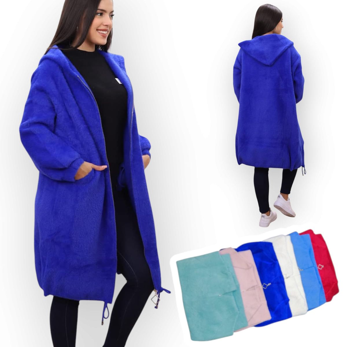 GENERICO - Abrigo Mujer Agua De Mar Import Jul-85 Color Rojo