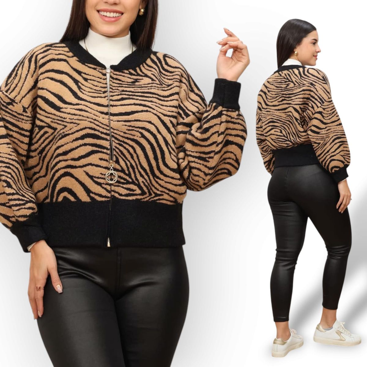 GENERICO - Abrigo Mujer Baby Leopardo Import Jul-60 Color Multicolor