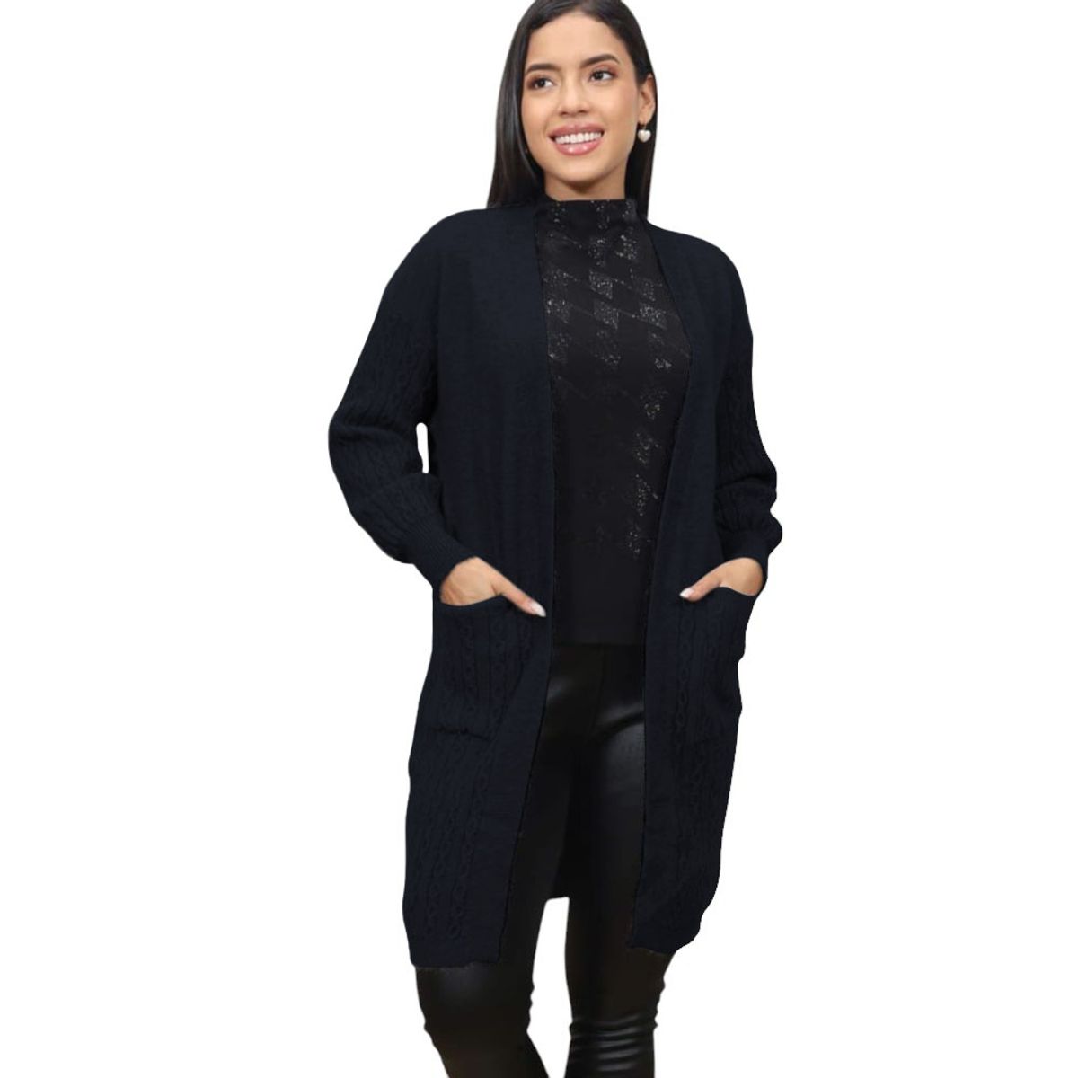 GENERICO - Abrigo Mujer Capa Import Jul-55 Color Negro