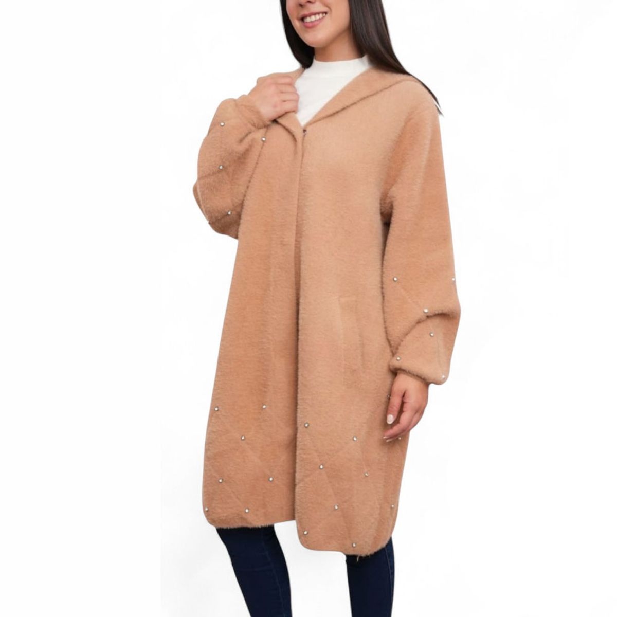 GENERICO - Abrigo Mujer Estrellita Import Jul-88 Color Beige