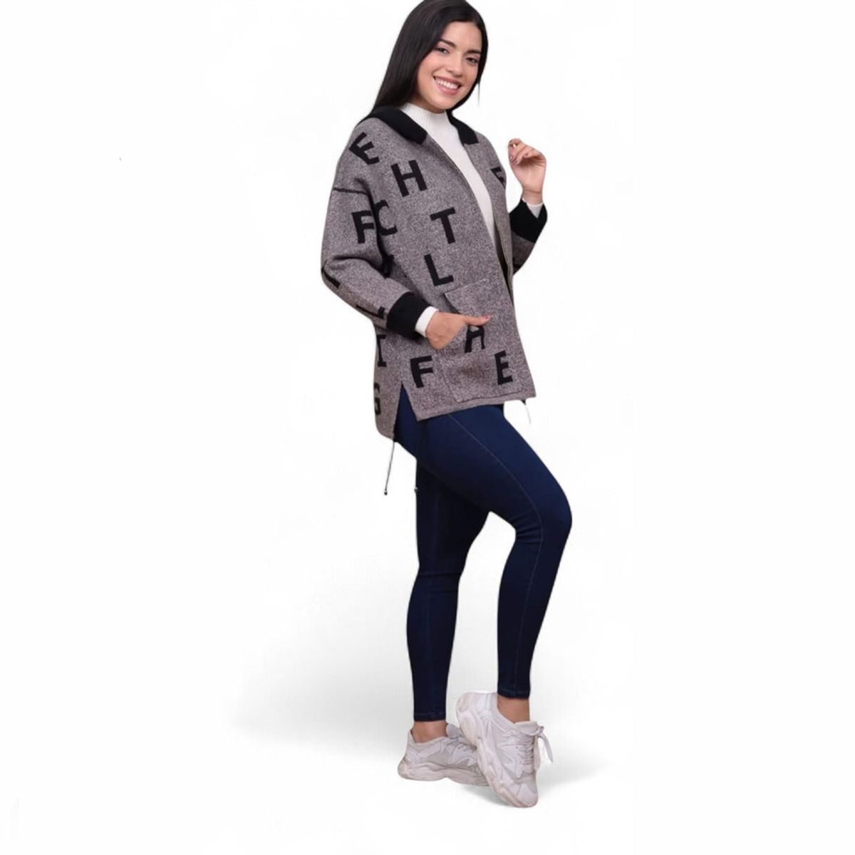 GENERICO - Abrigo Mujer Letra Variade Import Jul-65 Color Beige